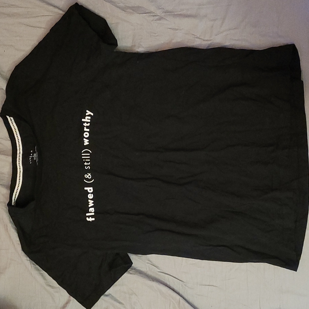 Flawed (&still) Worthy t-shirt. size medium.